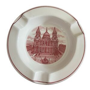 Vintage Adams Real English Ironstone London Scenes St Pauls Cathedral Ashtray 5"